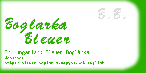 boglarka bleuer business card